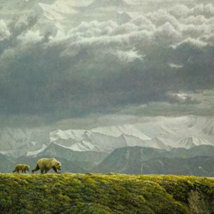 Robert Bateman-along the ridge grizzly bear