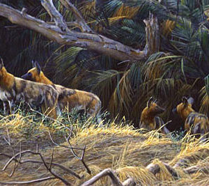 Robert Bateman-painted dogs